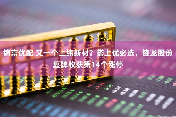 锦富优配 又一个上纬新材？搭上优必选，锋龙股份复牌收获第14个涨停